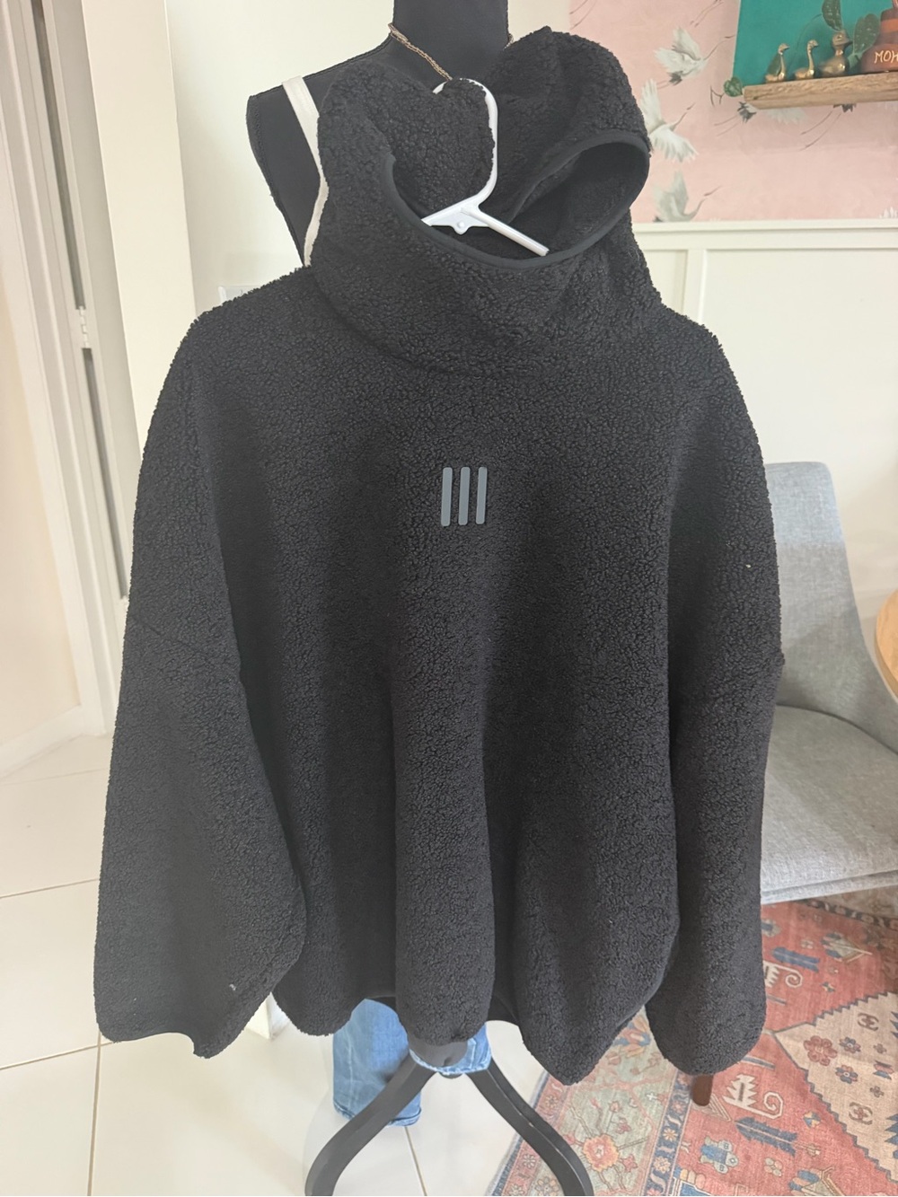 Adidas x Fear Of God Athletics Hike Black Sherpa Hoodie Men’s Large IM5323